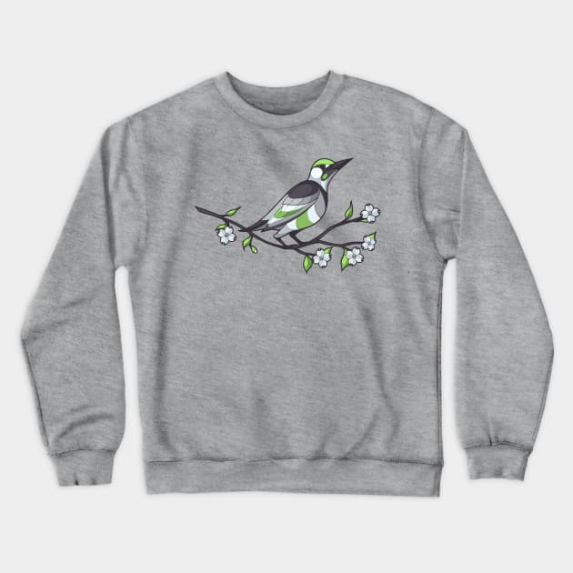 Pride Birds - Agender Crewneck Sweatshirt by wanderingkotka